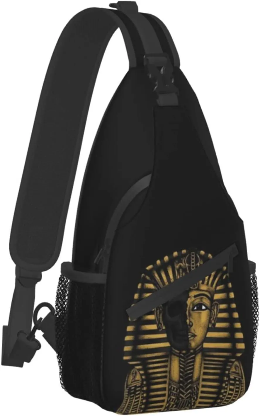 ASYG Ancient Egyptian Sling Bag Crossbody Chest Daypack Casual Backpack Egyptian Shoulder Bag Egyptian Decor