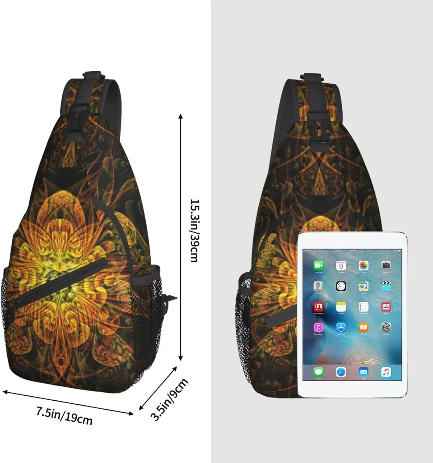 ASYG Dragonfly Sling Bag Crossbody Chest Daypack Casual Backpack Women Shoulder Bag For Travel Hiking Shopping Yoga