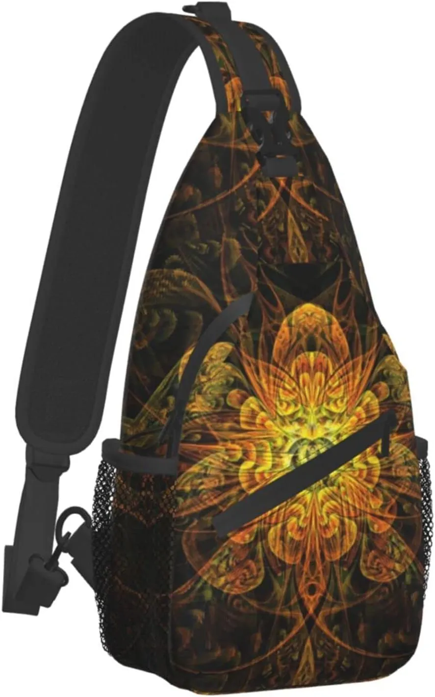 ASYG Dragonfly Sling Bag Crossbody Chest Daypack Casual Backpack Women Shoulder Bag For Travel Hiking Shopping Yoga
