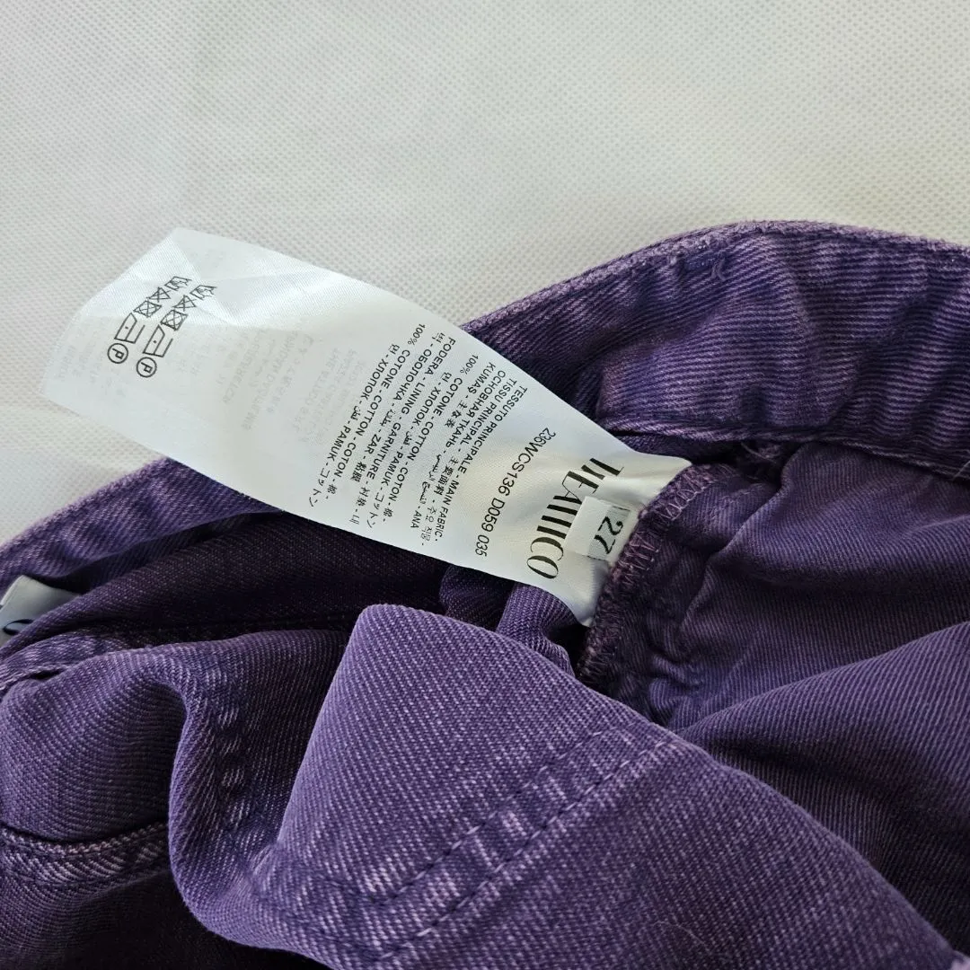 Attico Purple Denim Faye Mini Skirt