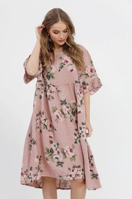 Audrey baby Doll dress. Antique Pink
