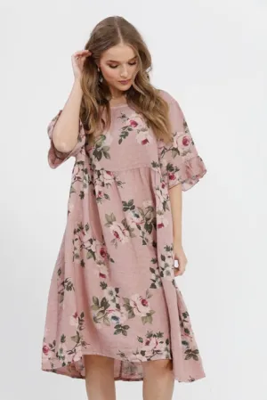 Audrey baby Doll dress. Antique Pink