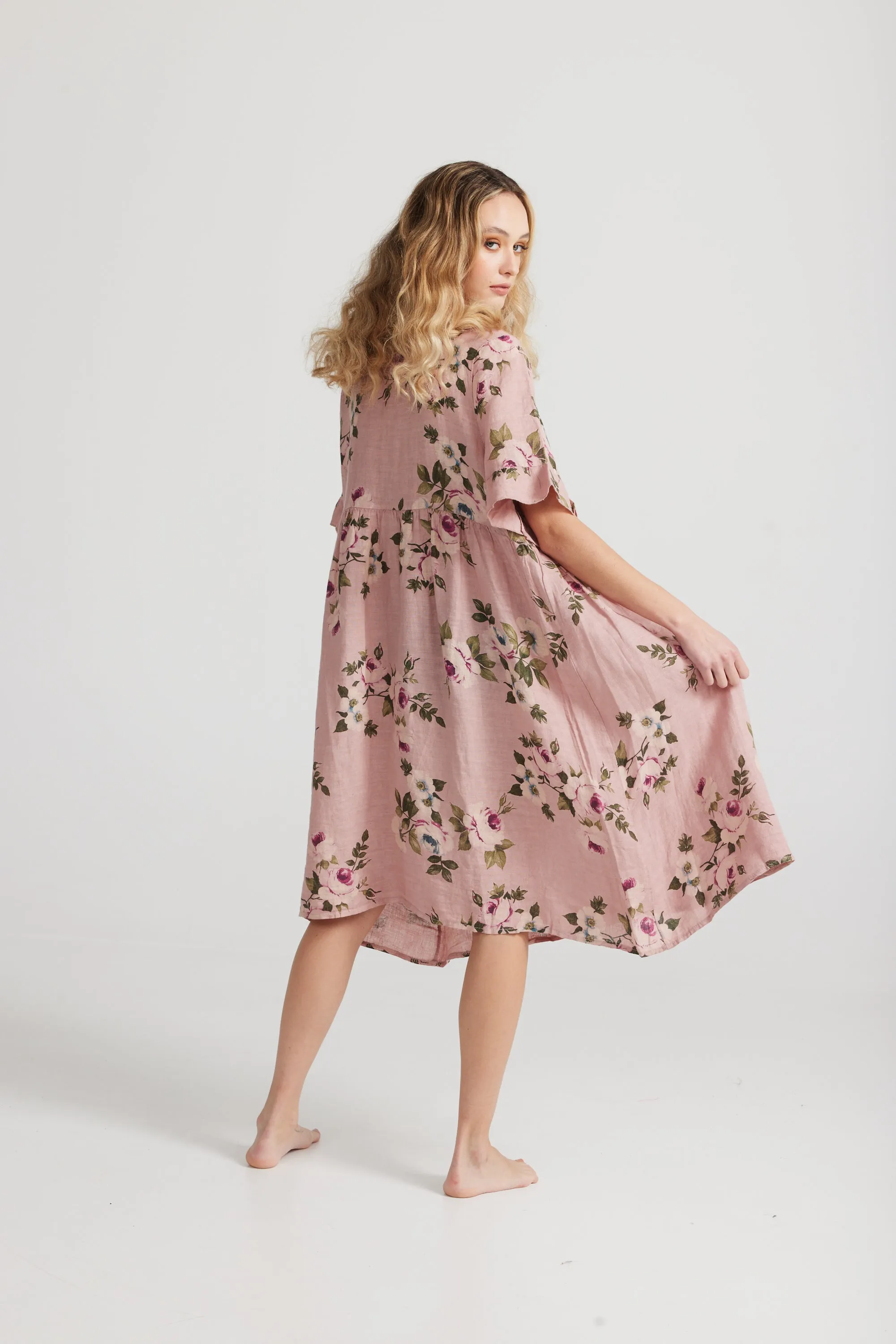 Audrey baby Doll dress. Antique Pink