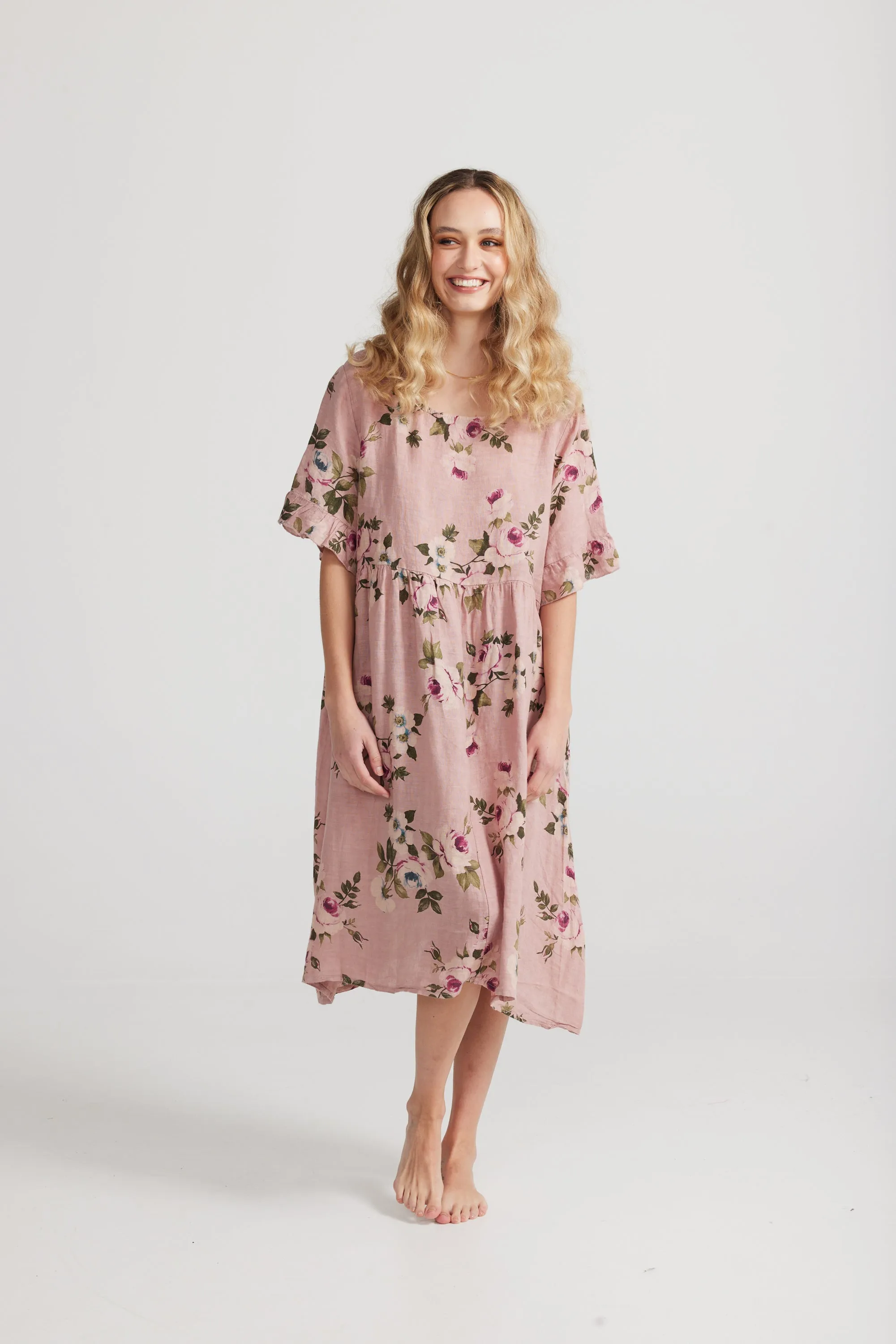 Audrey baby Doll dress. Antique Pink
