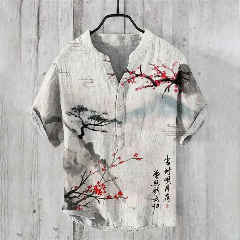 AUGUSTUS - ARTISTIC LINEN-SILK SHIRT