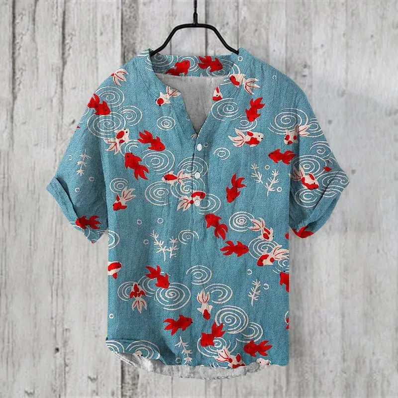 AUGUSTUS - ARTISTIC LINEN-SILK SHIRT