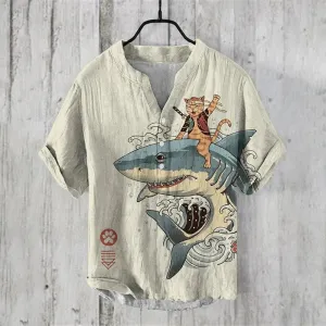 AUGUSTUS - ARTISTIC LINEN-SILK SHIRT