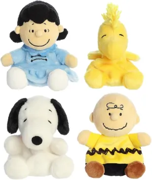 Aurora Peanuts Palm Pal Plush Bundle, Charlie Brown, Lucy, Woodstock and Snoopy