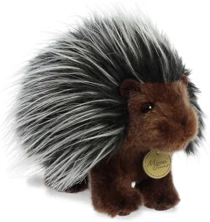 Aurora® Realistic Miyoni® Porcupine Stuffed Animal - Lifelike Detail - Cherished Companionship - Black 10 Inches