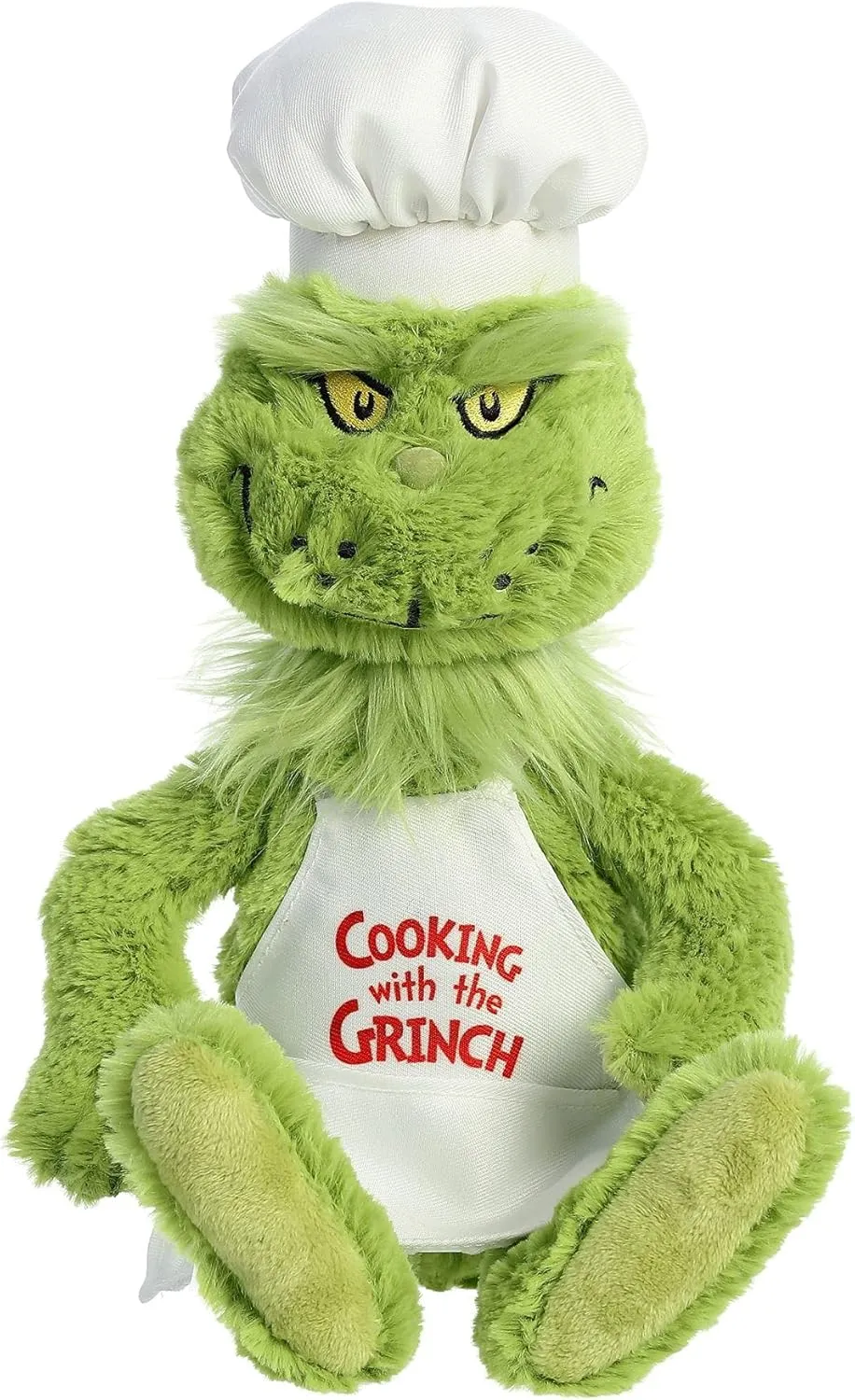 Aurora® Whimsical Dr. Seuss™ Chef Grinch Stuffed Animal - Magical Storytelling - Officially Licensed - Green 14 Inches