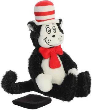 Aurora® Whimsical Dr. Seuss™ Shoulderkin™ Cat in The Hat Stuffed Animal - Magical Storytelling - Officially Licensed - Multicolor 8 Inches