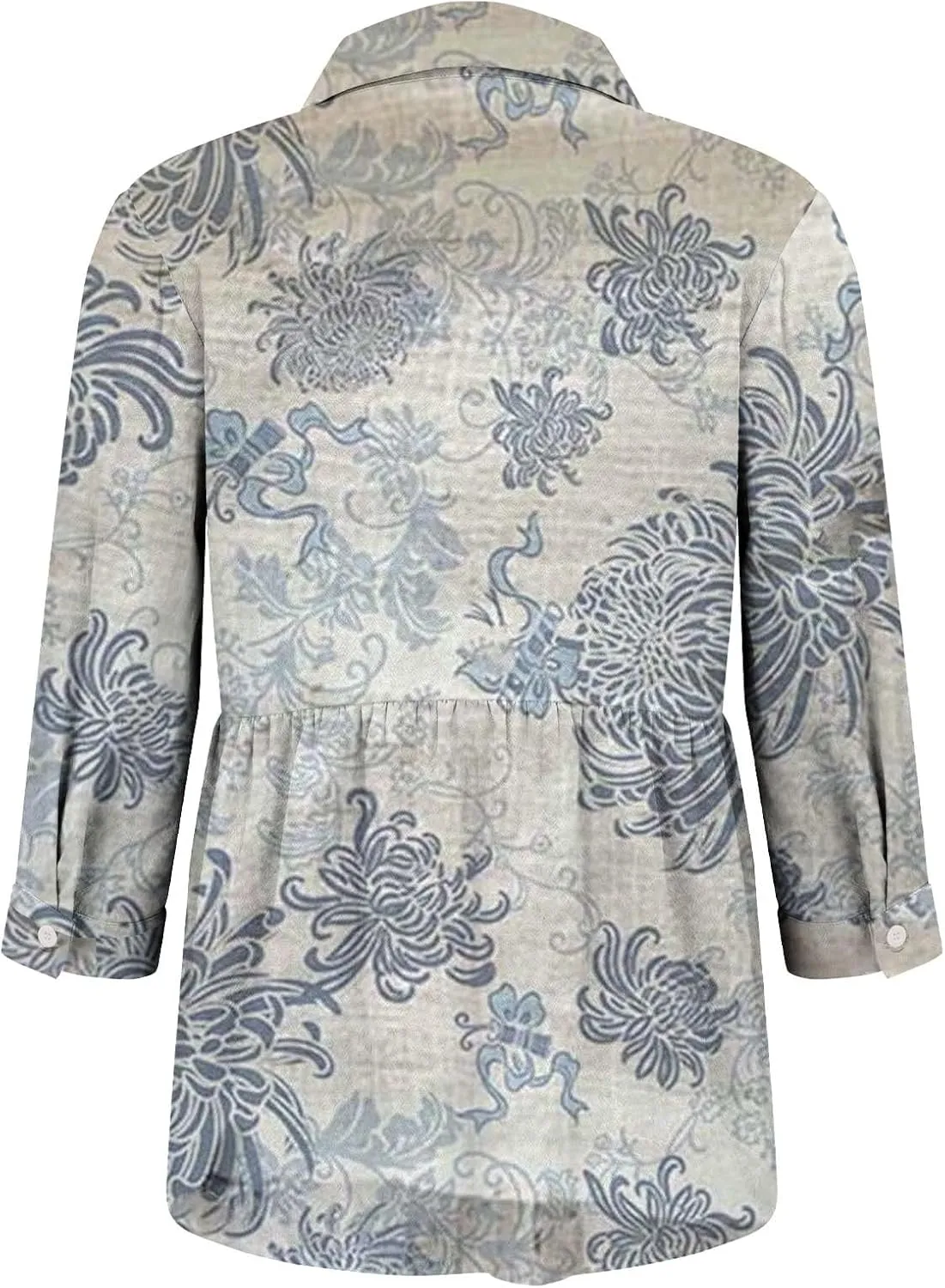 Autumn Blouses for Women 2024 Solid Lapel Long Sleeves T Shirt Blouse Tops Button Down Loose Casual Trendy Blouses