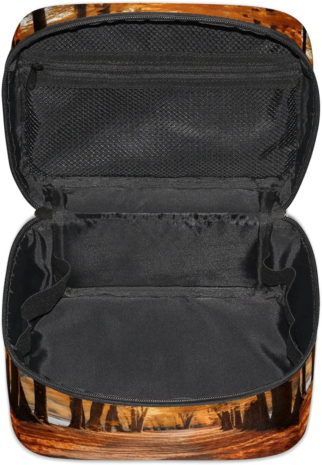 Autumn Tree Travel Toiletry Bag Large Capacity Makeup Case Organizer with Handle Cosmetic Case for Women Girls