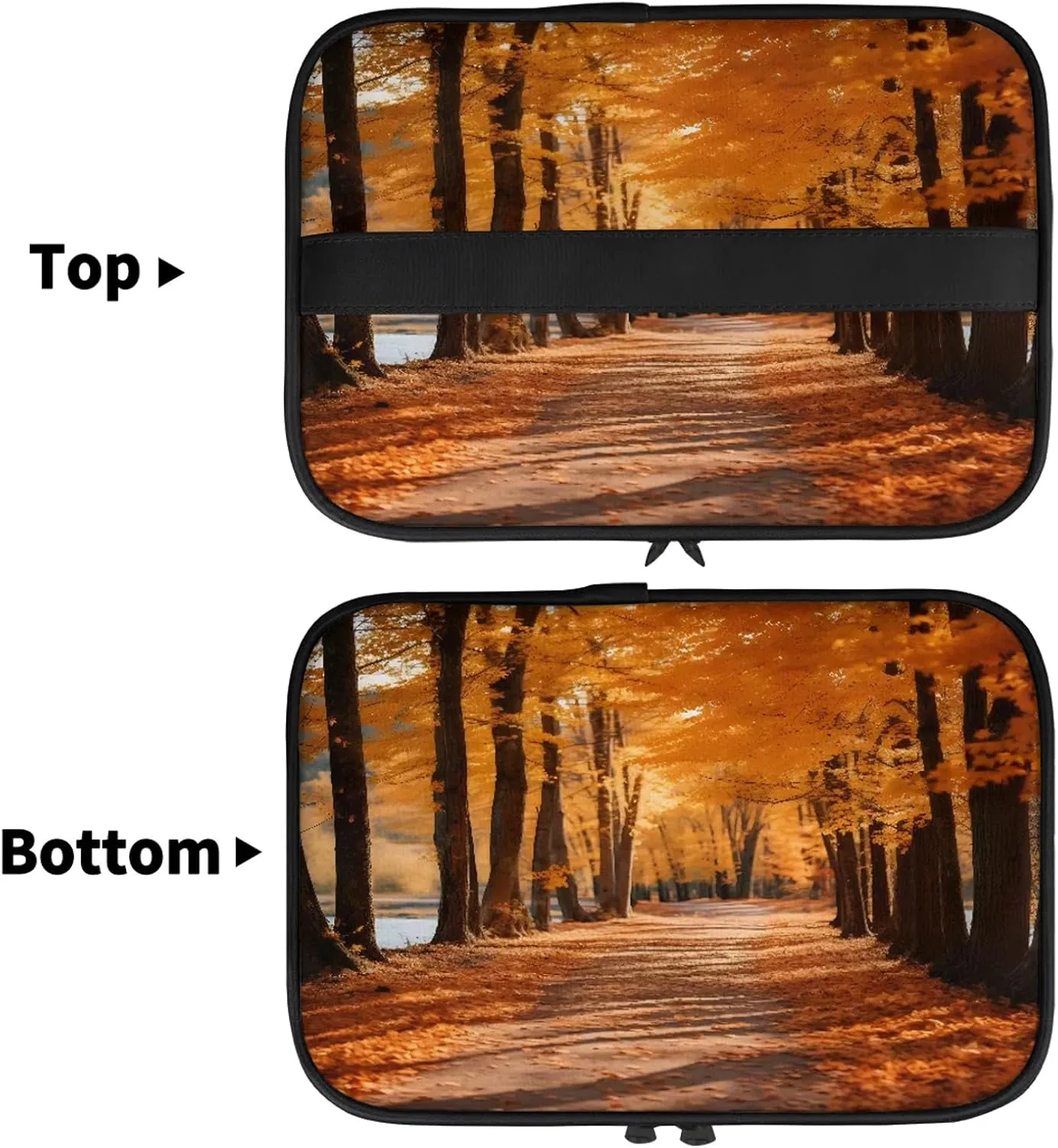 Autumn Tree Travel Toiletry Bag Large Capacity Makeup Case Organizer with Handle Cosmetic Case for Women Girls