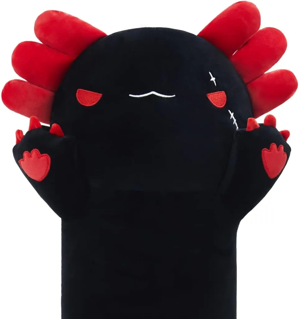 Axolotl Plush Toys - 90CM Long Stuffed Animals, Perfect Gifts for Family, Friends and Children - Black