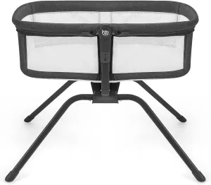 BABY JOY Rocking Bassinet, Portable Baby Crib & Cradle w/Breathable Mesh, Comfy Mattress and Travel Bag, Baby Bassinets Bedside Sleeper for Newborn Infant (Dark Gray)