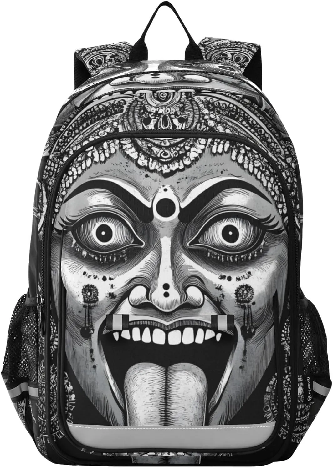 Backpack Scary Face Myth Travel Laptop Daypack Shoulder Bag Book Bag Daypack with Reflective Strip 12.9 ×17.7 In