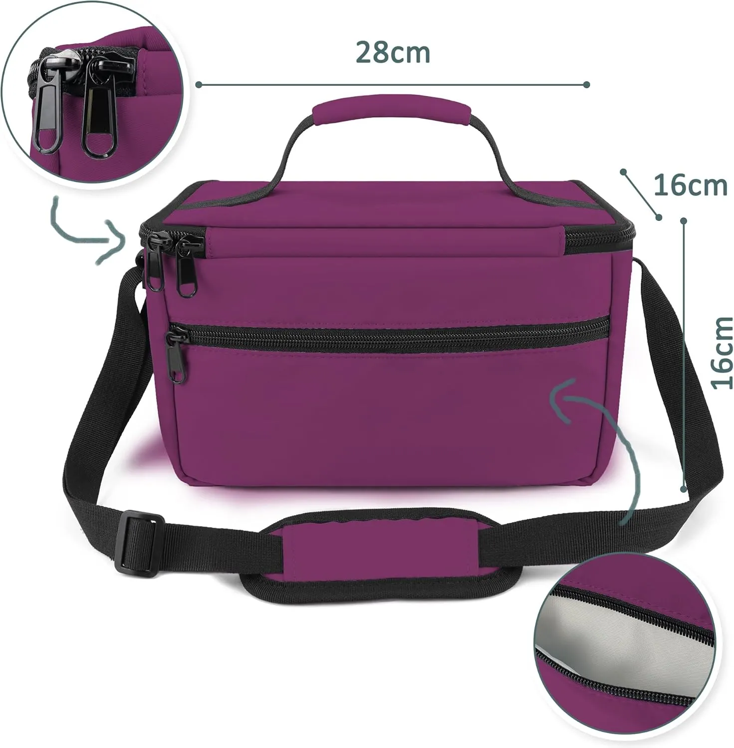 Bag compatible with Toniebox Starter Set, Carrying Case with Transparent Tote for Tonies Figures, Purple