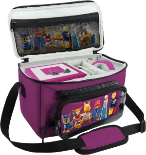 Bag compatible with Toniebox Starter Set, Carrying Case with Transparent Tote for Tonies Figures, Purple