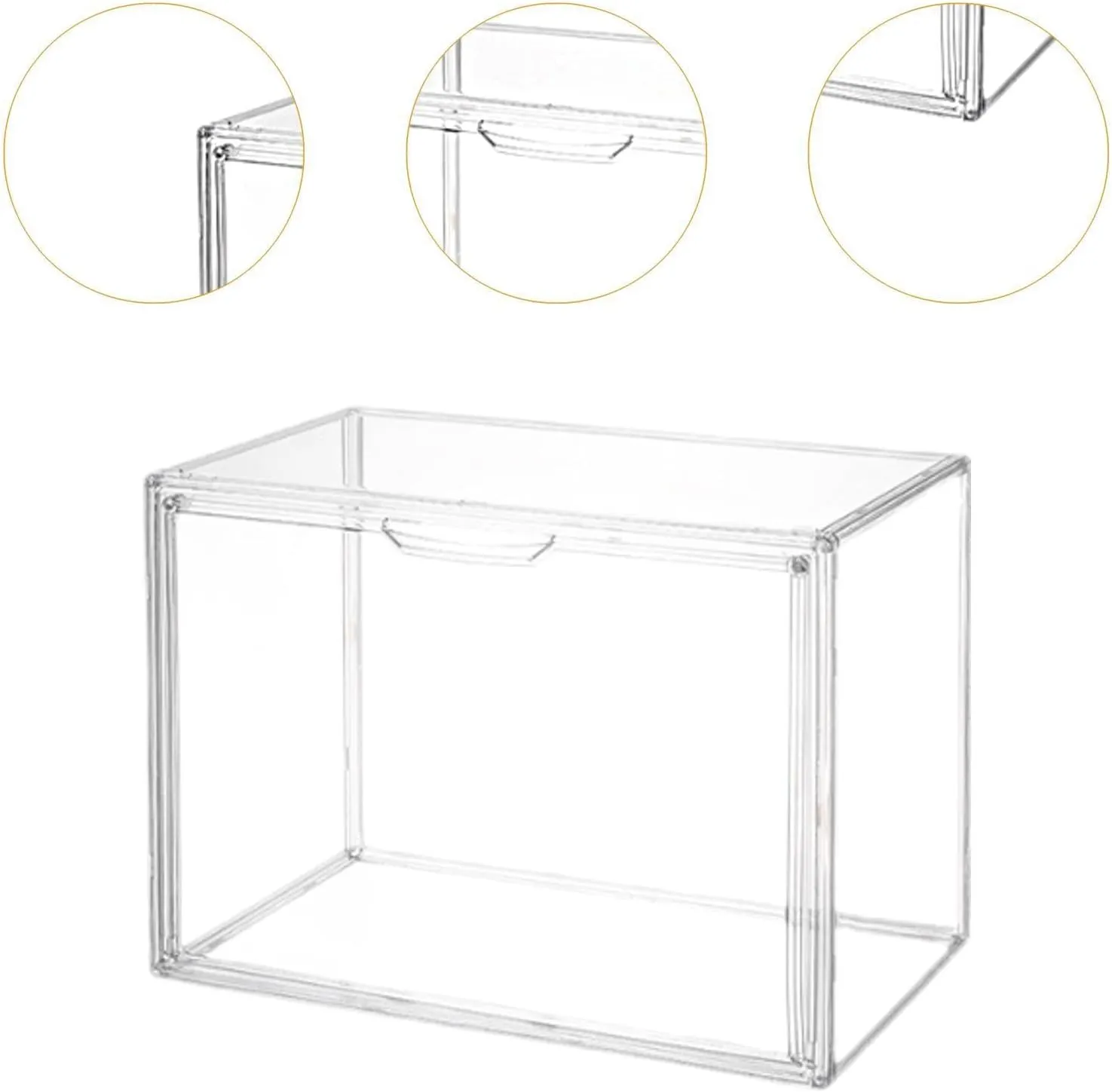 Bag Storage Box Handbag Organizer Practical Sturdy Portable Show Case Storage Cabinet Clear for Apartment Closet Office Home, 36cmx22cmx27cm