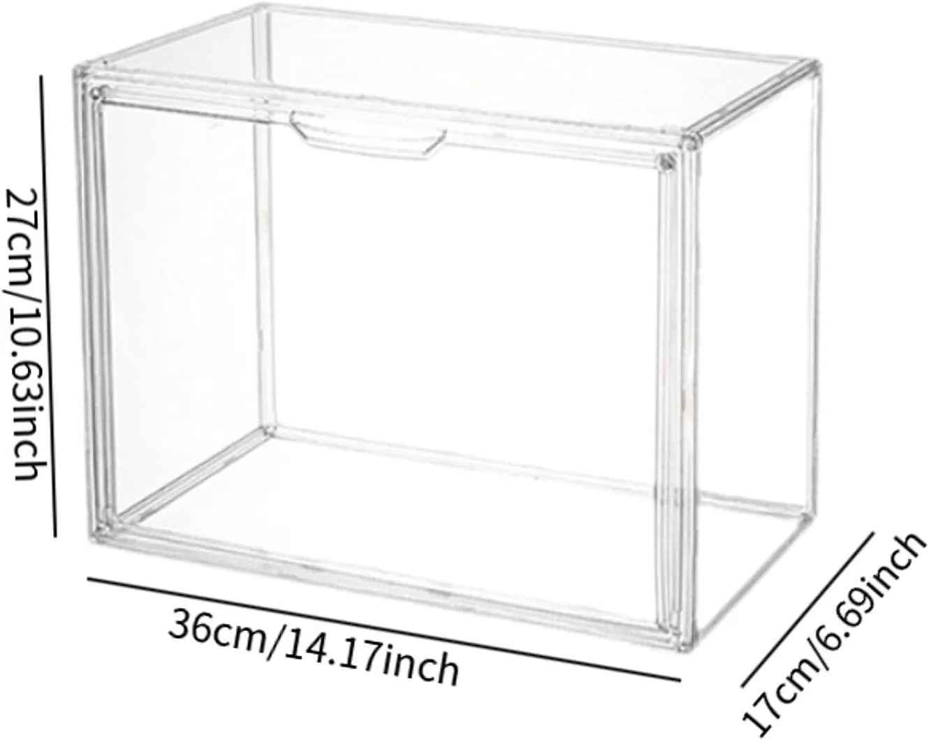 Bag Storage Case Storage Cabinet Multifunction Practical Toy Storage Box Clear Handbag Organizer for Apartment Closet Bedroom, 36cmx17cmx27cm