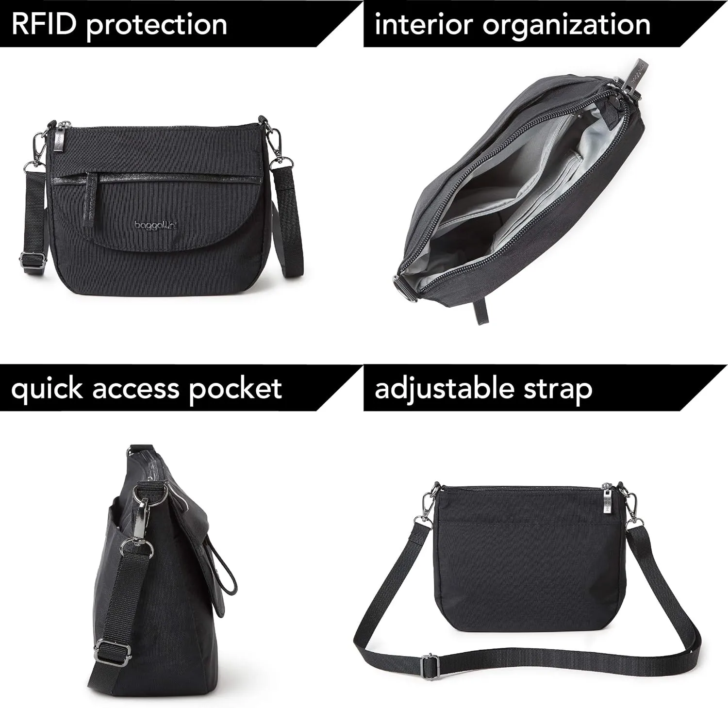 Baggallini Pocket Crossbody 2.0 with RFID