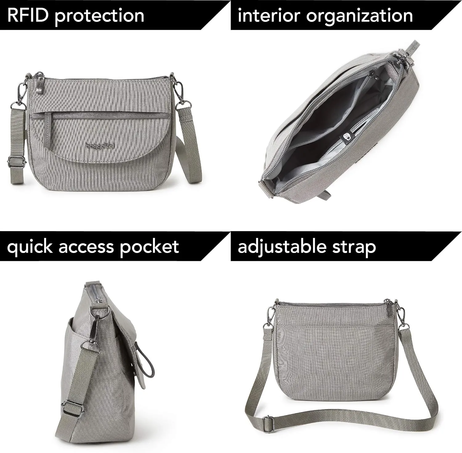 Baggallini Pocket Crossbody 2.0 with RFID