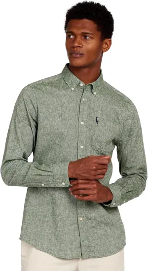 Barbour Men's Linen Mix 7 Tailored L/S Button Down,