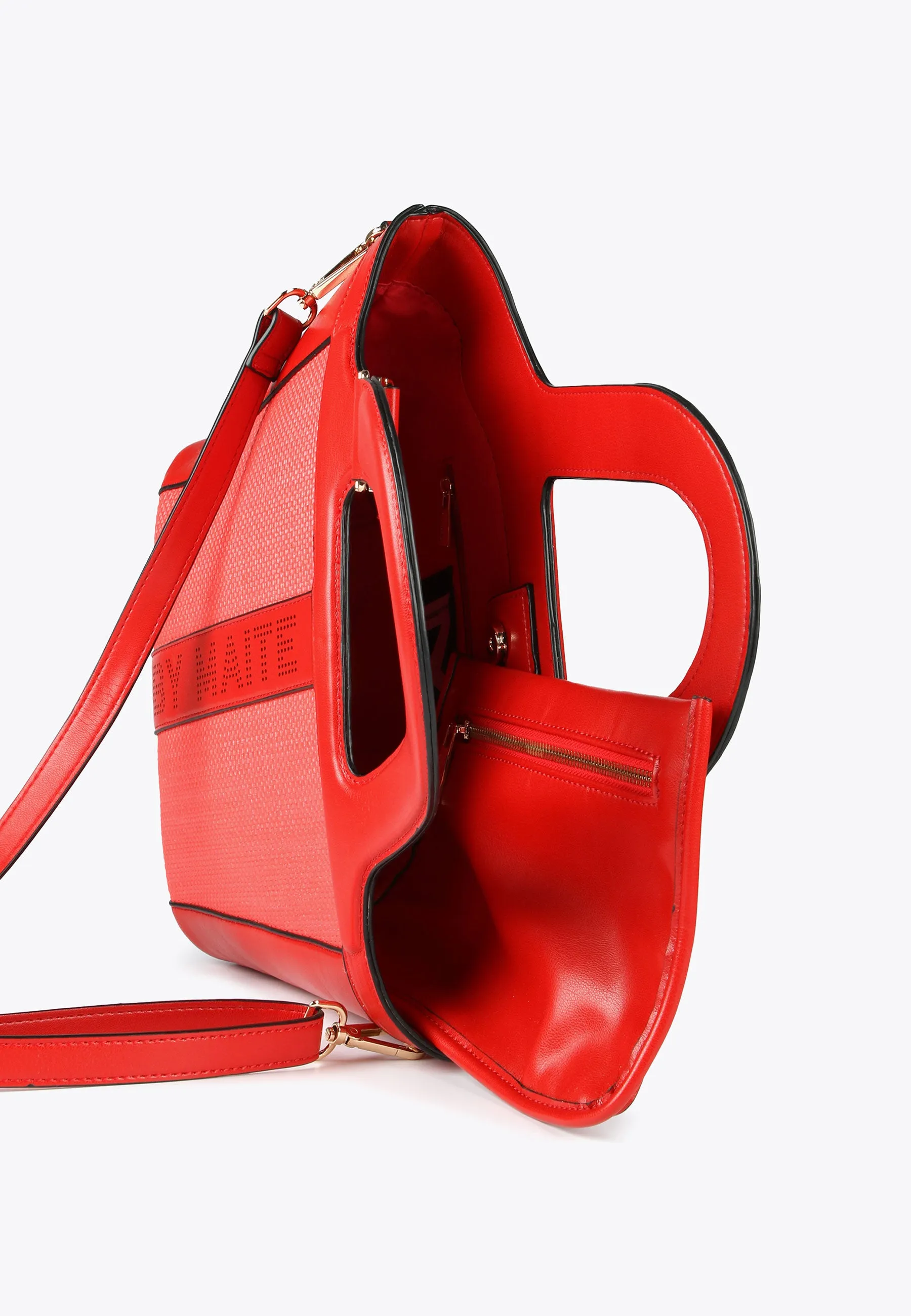 Basket-style crossbody bag