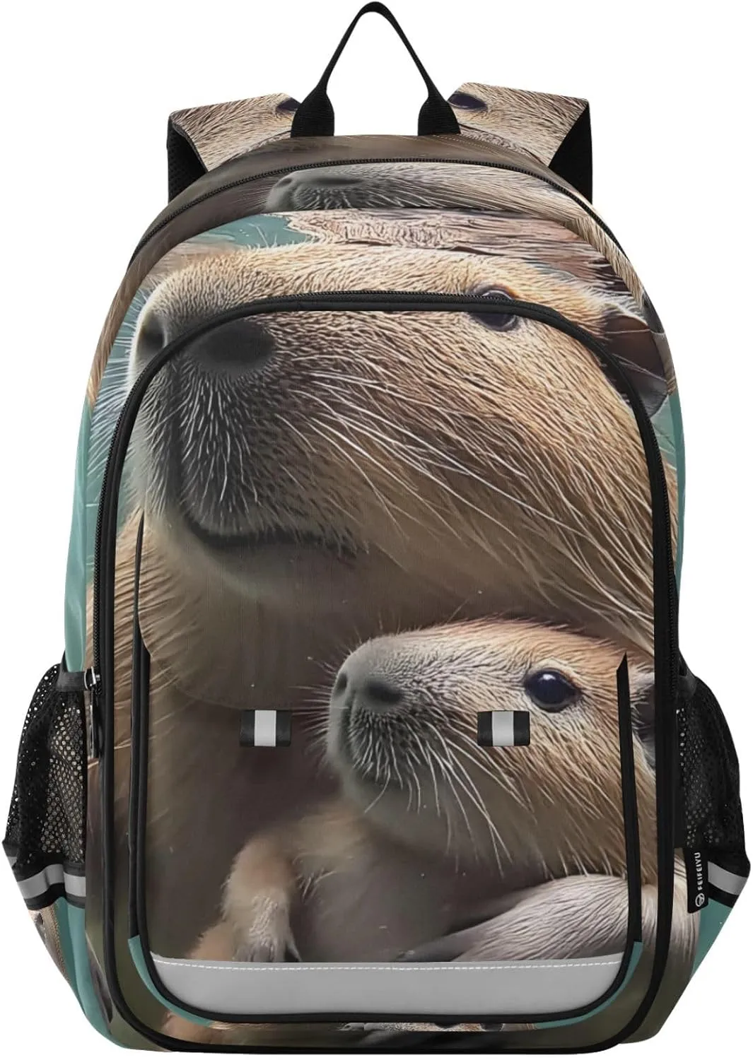 Beaver Swim Underwater Backpack Travel Laptop Daypack Shoulder Bag Book Bag Daypack with Reflective Strip 12.9 ×17.7 In
