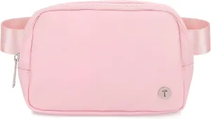 Belt Bag For Women Girls Kids Fanny Pack Crossbody Bag Fashionable Waist Packs With Adjustable Strap Waterproof For Travel Walking Running Hiking Light Pink