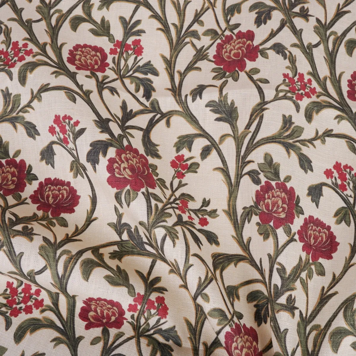 Benmore Flowers print - Printed linen fabric 2062