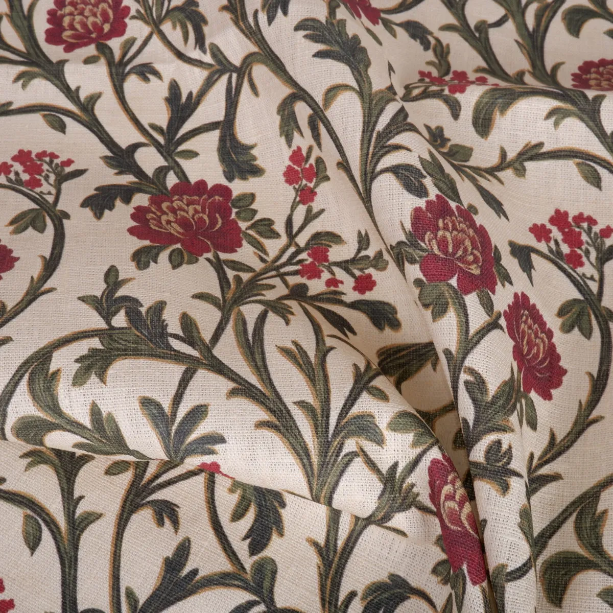 Benmore Flowers print - Printed linen fabric 2062