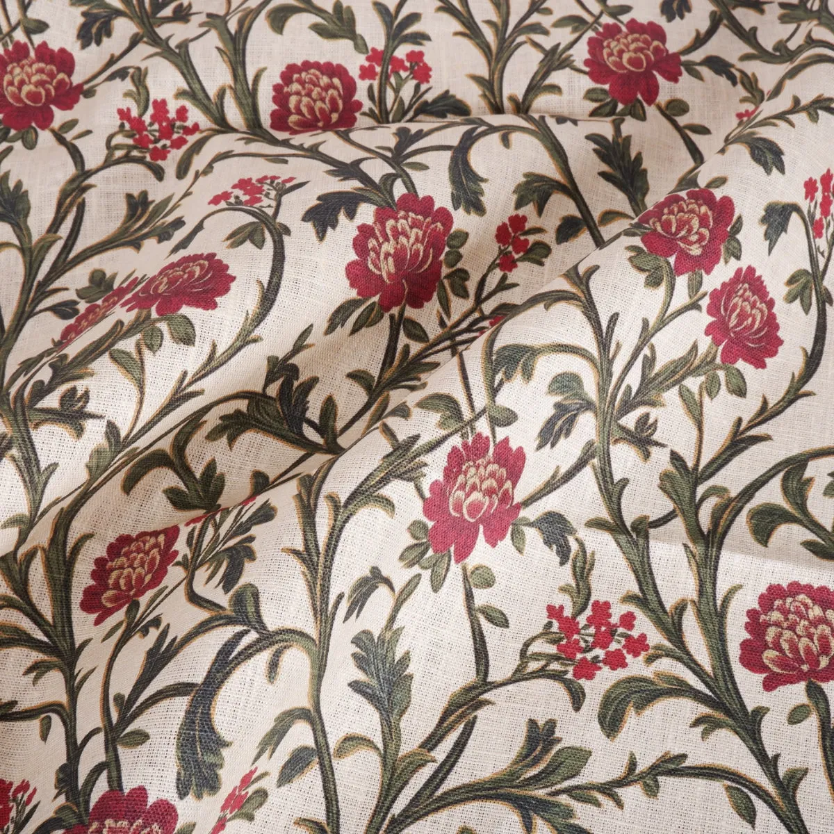 Benmore Flowers print - Printed linen fabric 2062
