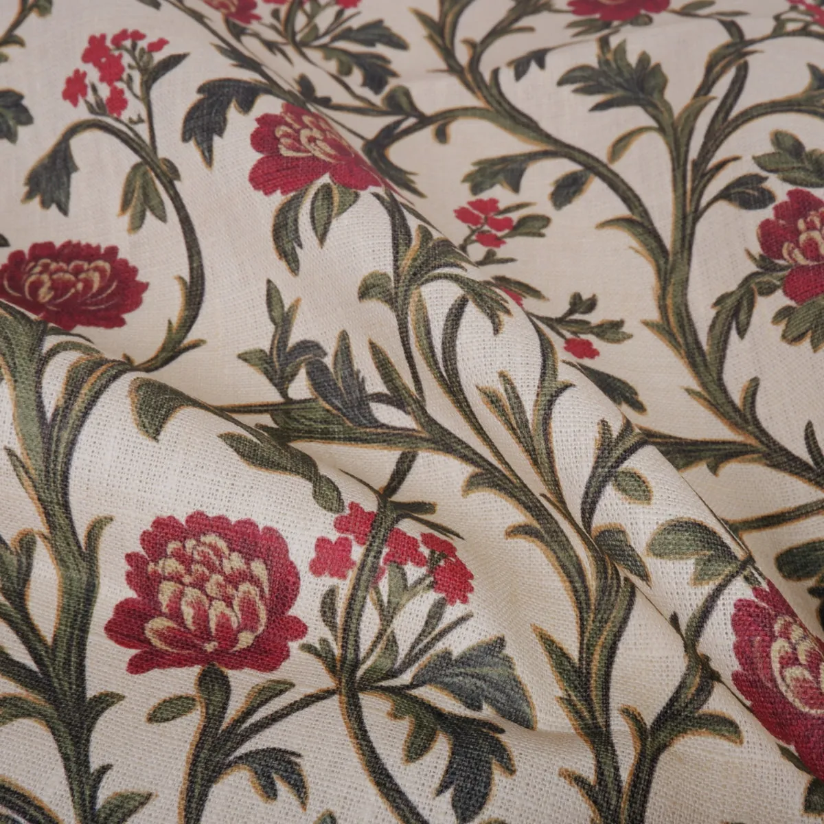 Benmore Flowers print - Printed linen fabric 2062