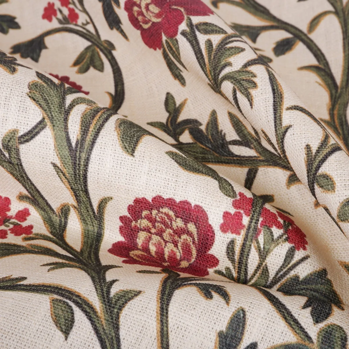 Benmore Flowers print - Printed linen fabric 2062