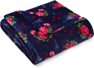 Betsey Johnson | Fleece Collection | Blanket - Ultra Soft & Cozy Plush Fleece, Lightweight & Warm, Perfect for Bed or Couch, Queen, Floral