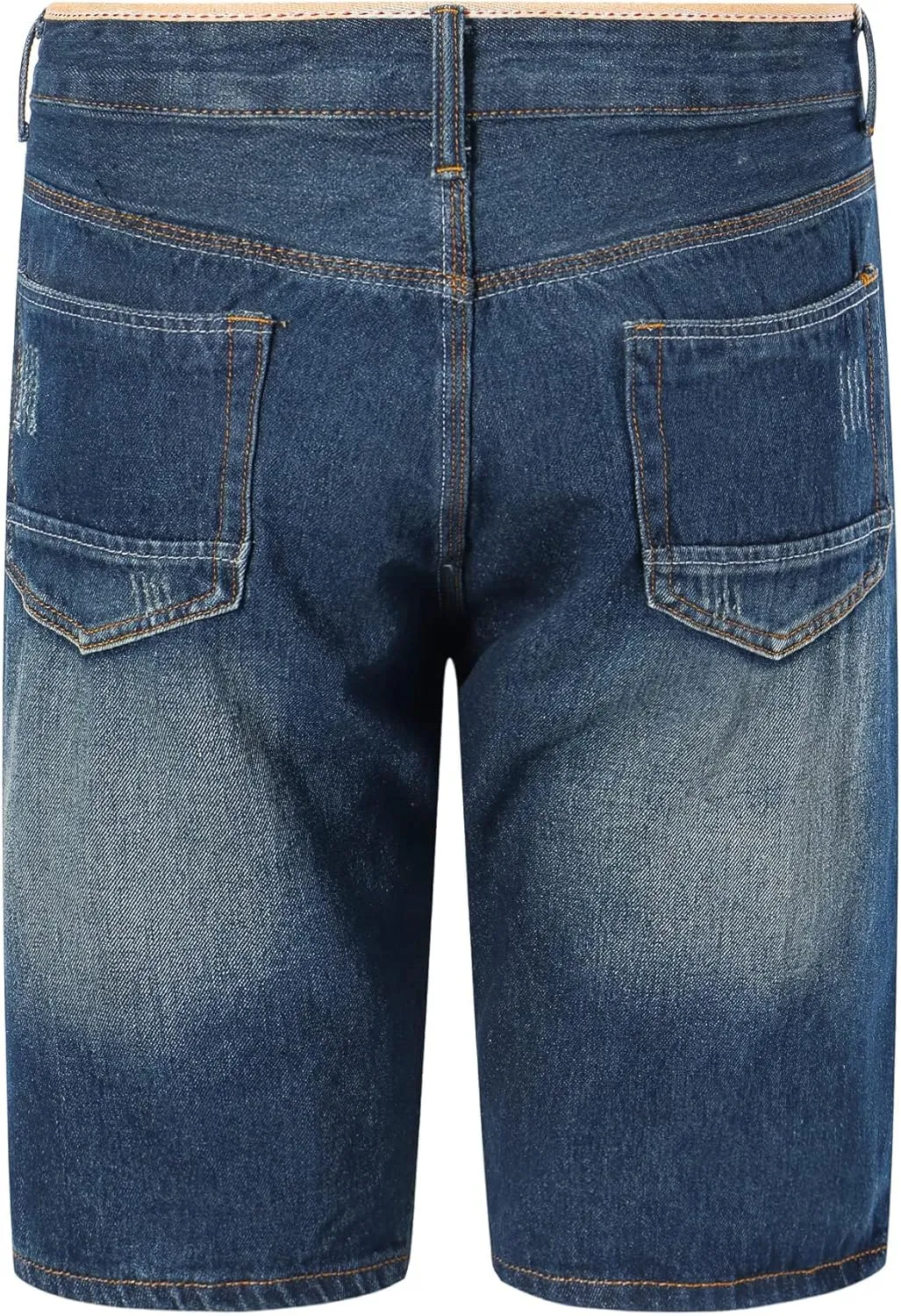 Betusline Mens Jean Shorts Distressed Ripped Denim Shorts Summer Casual Classic Straight Short Jeans