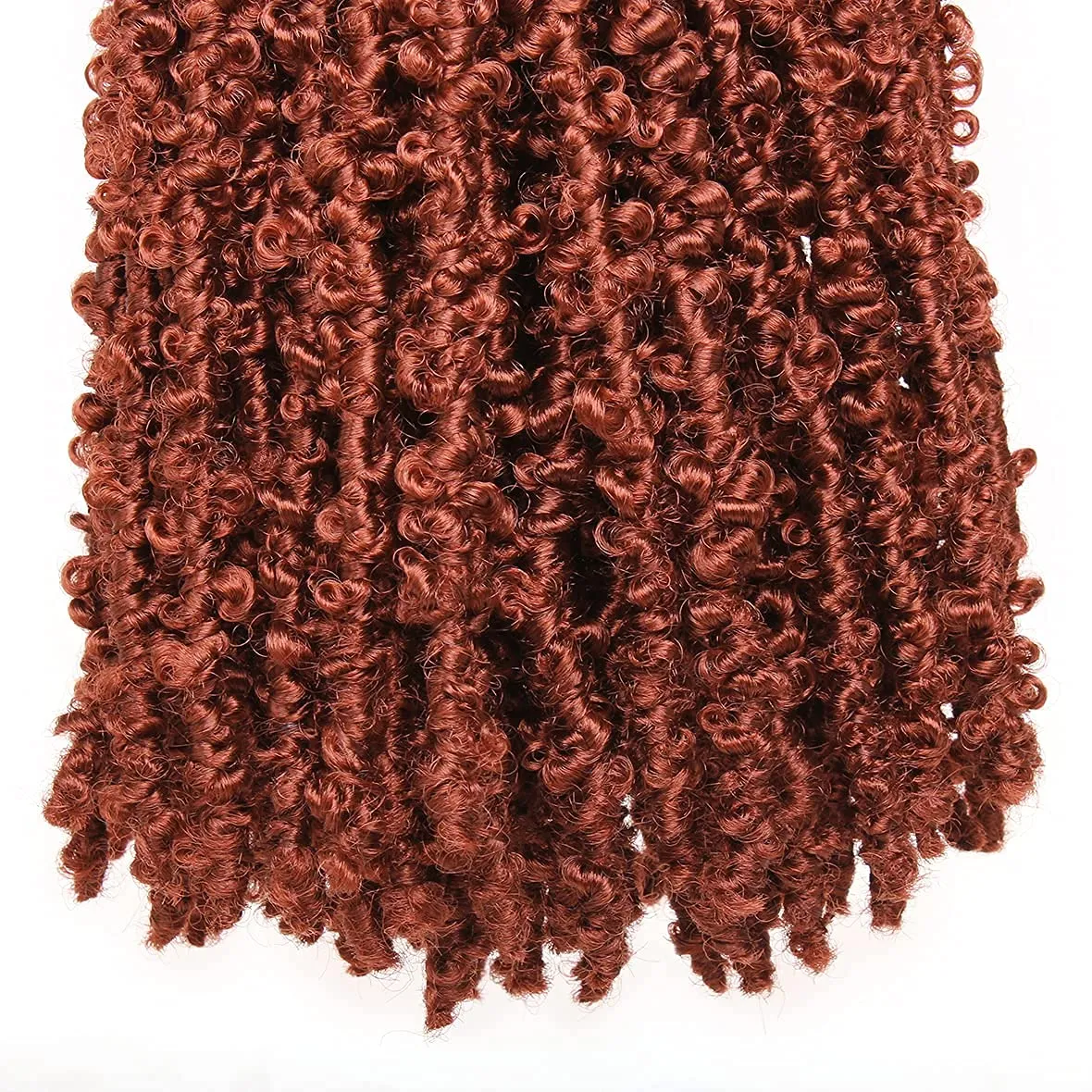 Beverlee 6 Packs Copper Red Bob Distressed Butterfly Locs Crochet Hair Pre-looped Messy Butterfly Twist Locs Hair 12 Inch Short Knotless Butterfly Braids Locs Hair for Women 350#……