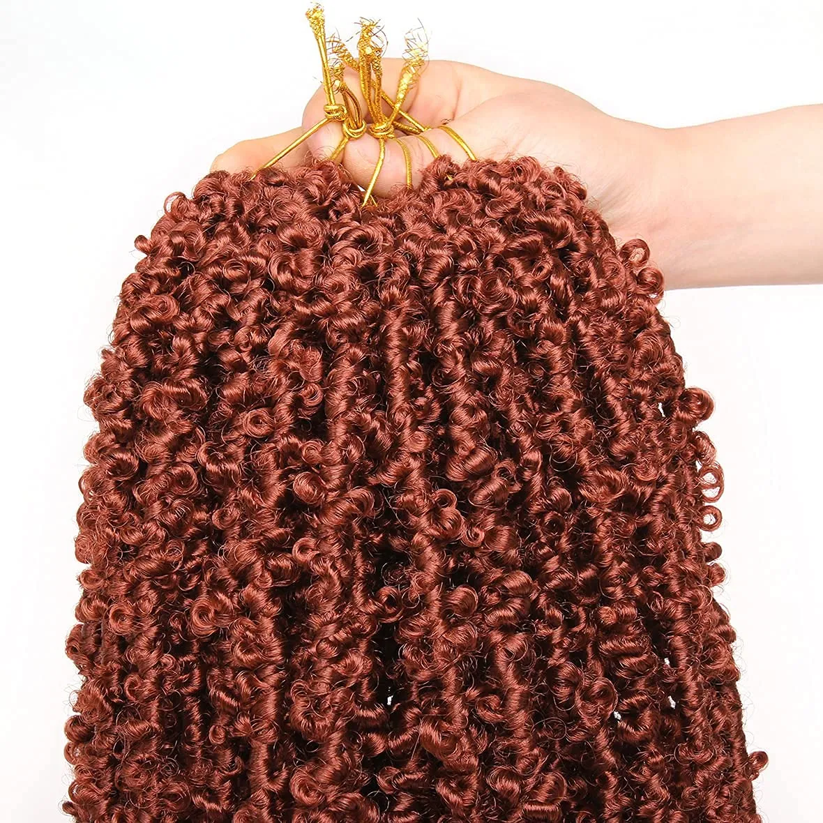 Beverlee 6 Packs Copper Red Bob Distressed Butterfly Locs Crochet Hair Pre-looped Messy Butterfly Twist Locs Hair 12 Inch Short Knotless Butterfly Braids Locs Hair for Women 350#……