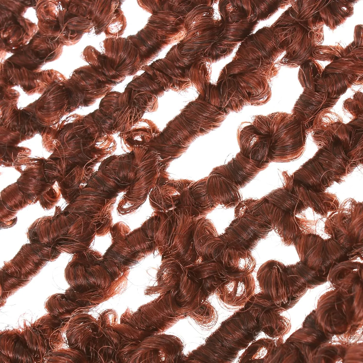 Beverlee Ombre Copper Red Distressed Faux Locs 6 Packs Crochet Butterfly Locs 12 Inch Pre-looped Hair T350# - Goddess Braids
