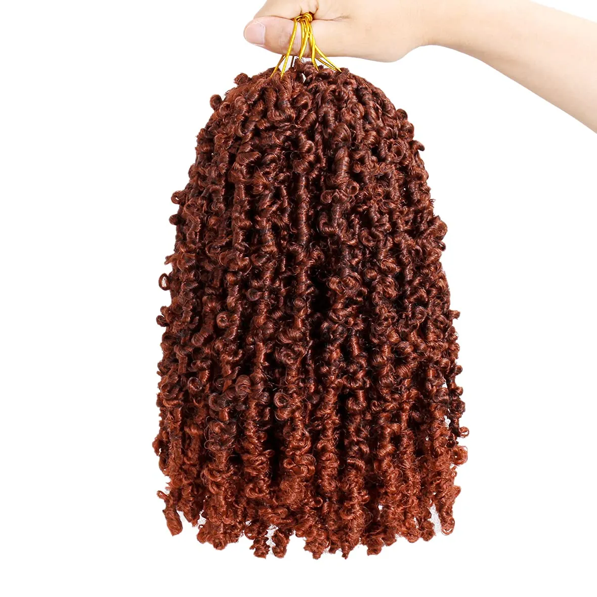 Beverlee Ombre Copper Red Distressed Faux Locs 6 Packs Crochet Butterfly Locs 12 Inch Pre-looped Hair T350# - Goddess Braids