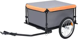 Bike Trailer for Adventurous Souls, Sturdy and Secure, for Commuting and Touring, Gray and Orange