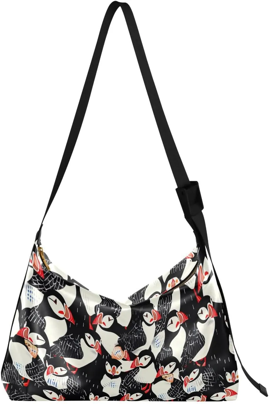 Bird Red-billed Gull Crossbody Bag for Women Men with Adjustable Strap PU Leather Shoulder Hobo Purse Bag 20856289