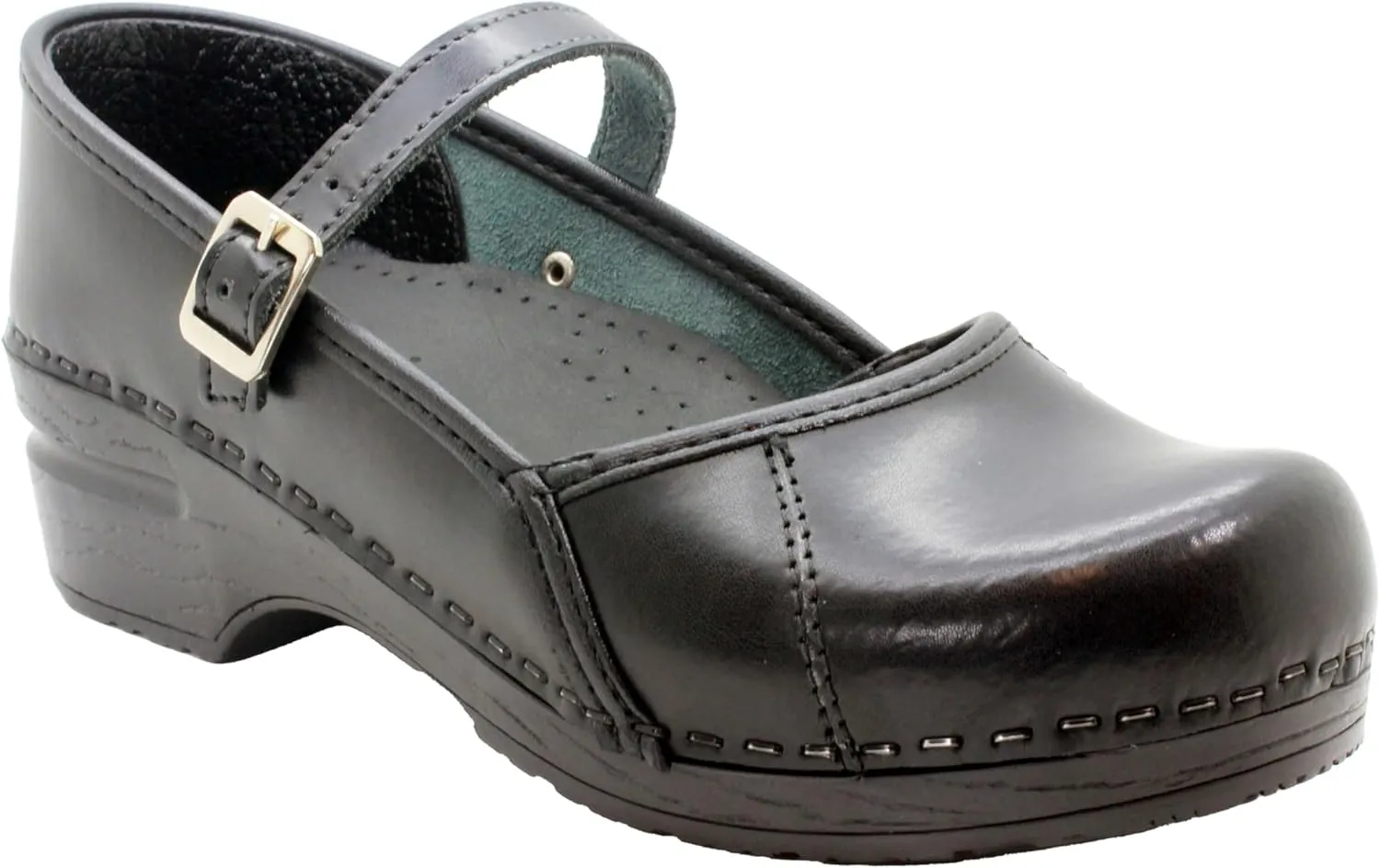 BJORK Swedish Comfort Women's Marcella Mary Jane Leather Clogs