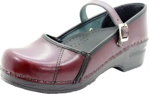 BJORK Swedish Comfort Women's Marcella Mary Jane Leather Clogs