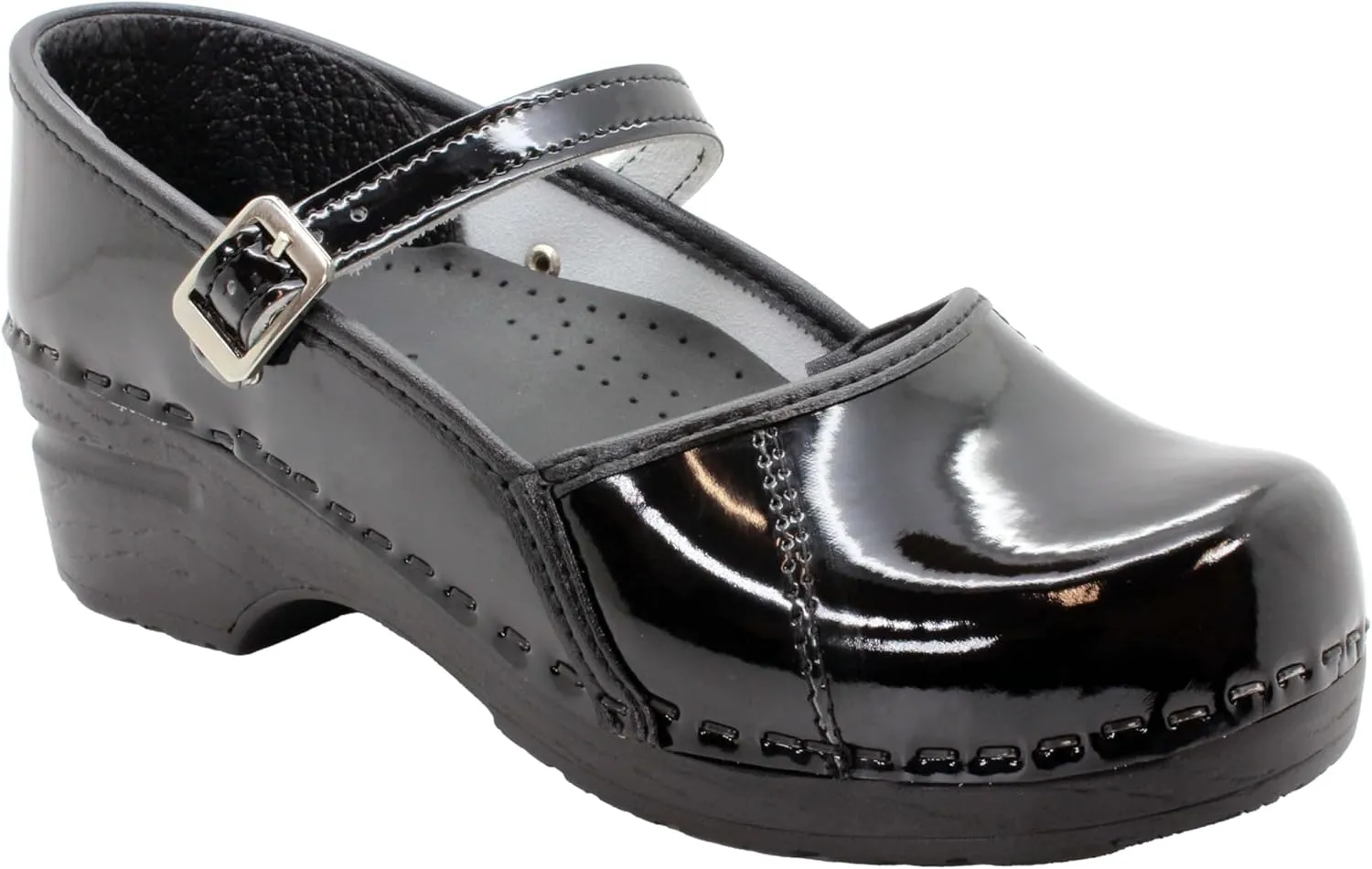 BJORK Swedish Comfort Women's Marcella Mary Jane Leather Clogs