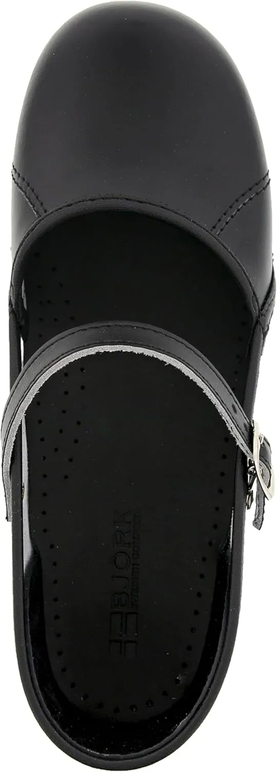 BJORK Swedish Comfort Women's Marcella Mary Jane Leather Clogs
