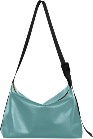 Black Crossbody Bag for Women Men with Adjustable Strap PU Leather Shoulder Hobo Purse Bag 20810
