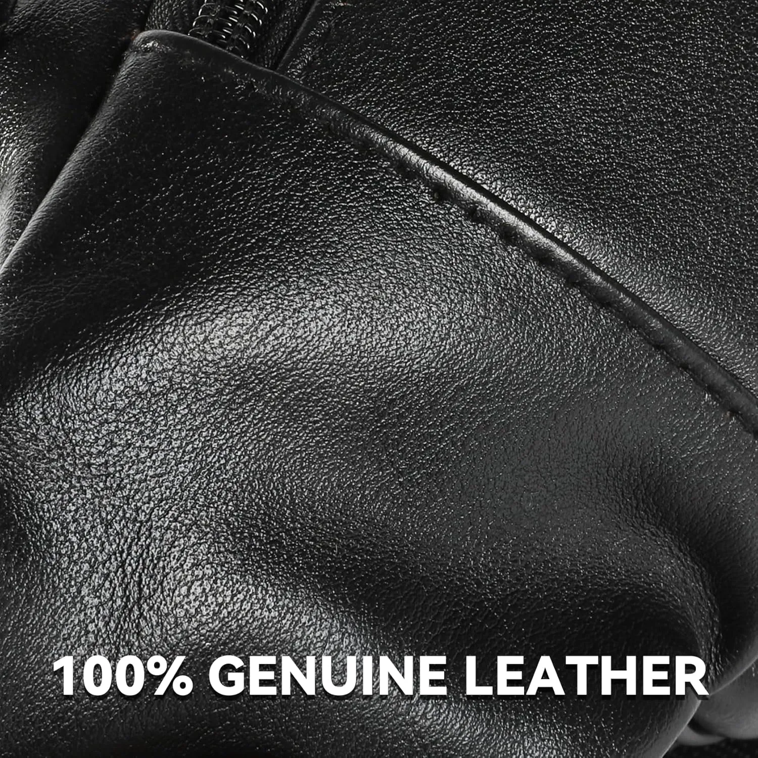 Black Fanny Pack for Men Genuine Leather Waist Bag Multiple Pockets Metal Zippers Belt Bag for Travel Hiking Cycling Fishing